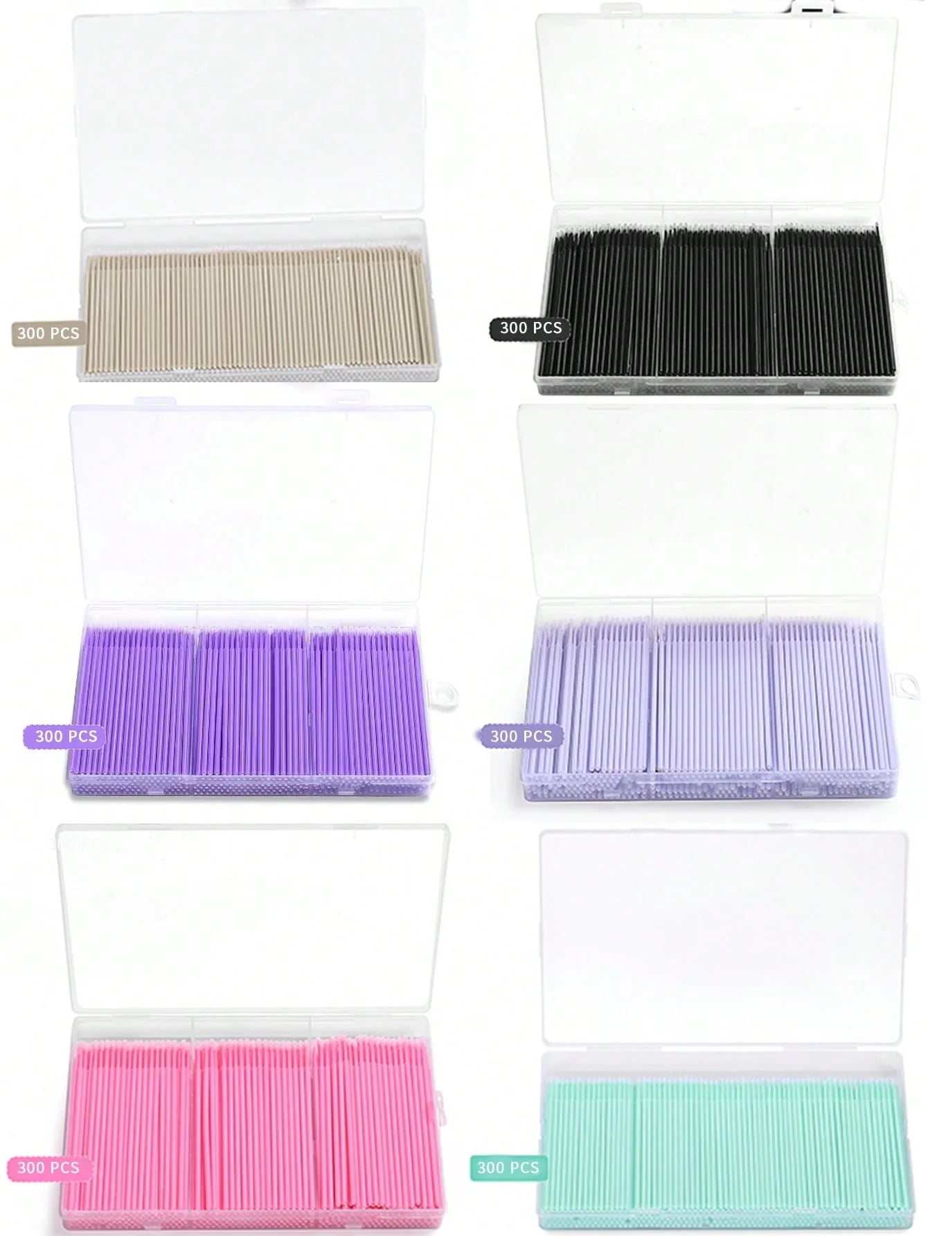 Disposable Micro Brush Makeup Storage Box Applicator Microfiber Stick Qme