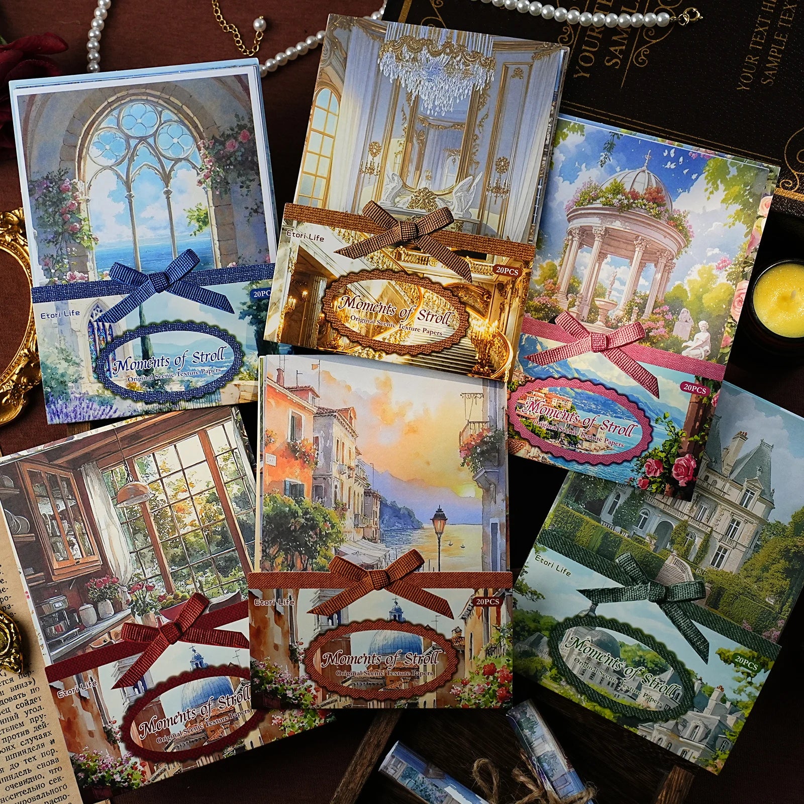 20 sheet Four Seasons Landscape material paper Decor Diary Album Scrapbooking material Background paper junk journal supplies Qme