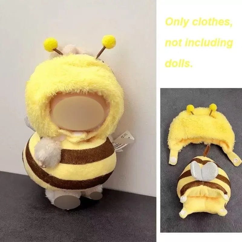 Labubu15-17cm plush doll clothing animal clothing, cute and unique clothing fashion dress up game Qme YELLOW
