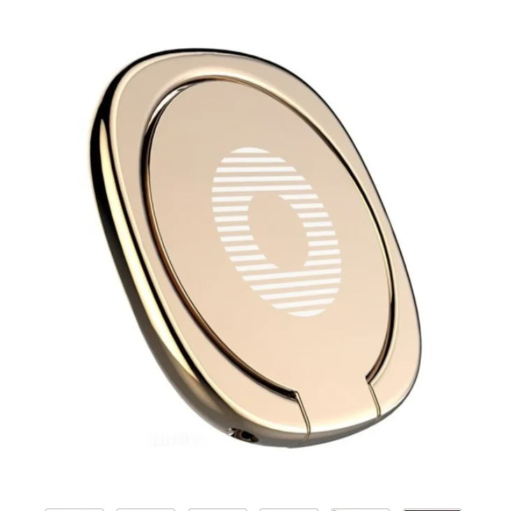 360° Rotating Ultra-thin Metal Phone Finger Grip Holder Magnetic Compatible Cellphone Back Ring Stand Car Mount For Mobile Phone Qme Gold