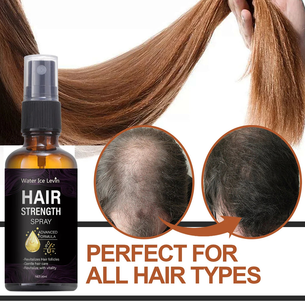 Hair Strength Spray with Biotin & Ginger Oil - Revitalizes Follicles, Strengthens Roots & Reduces Frizz for Healthy Shine. Qme