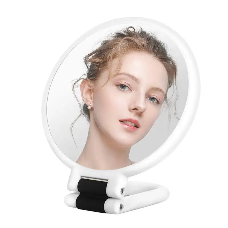 30X Magnifying Makeup Mirror Foldable Round Double Side Tabletop Qme