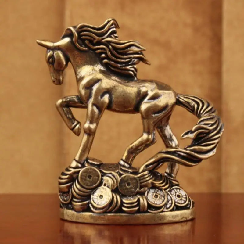 Brass Solid Desktop Decoration Handicrafts Antique Zodiac Animal Qme