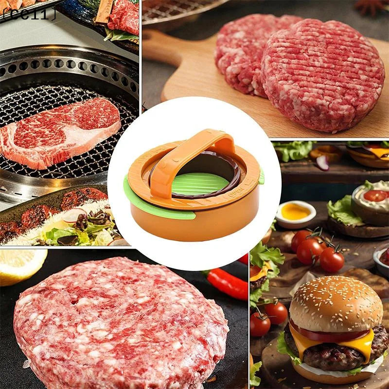 Round Hamburger Patty Making Tool Meat Press Combination Kitchen Qme