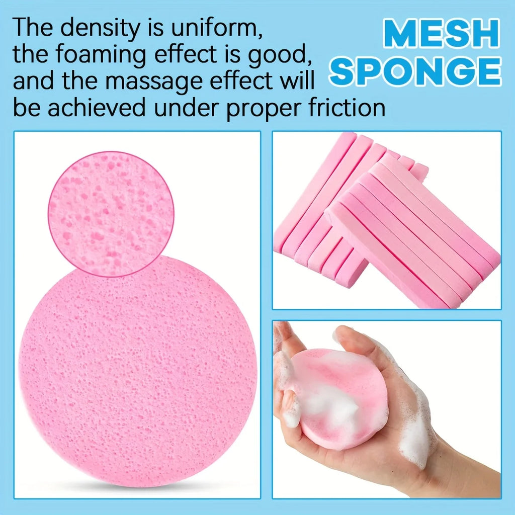 Facial Sponges Compressed Washing Face Sponge Pads Exfoliating Masks Qme