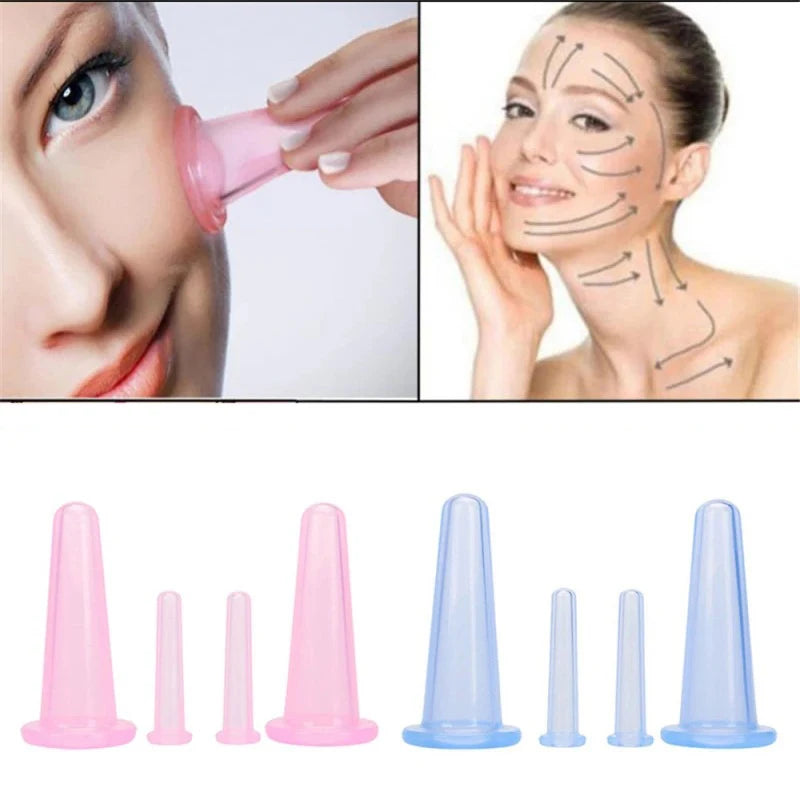 Silicone Cupping Massage Vacuum Cups Facial Neck Eye Body Supporting Qme