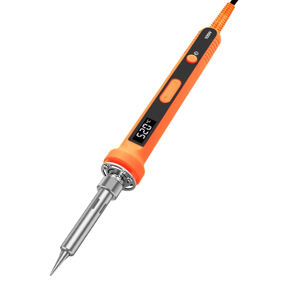 90 100W Digital Soldering Iron Repair Welding Tool Calibration Qme 919-Orange 110V US PLUG