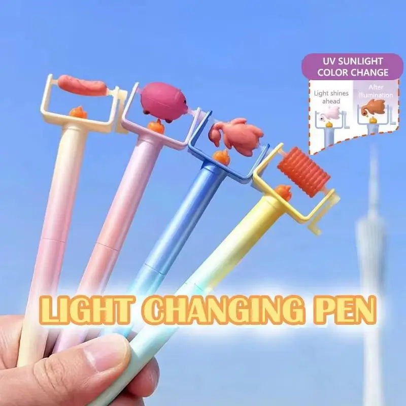 Cute Changing Barbecue Themed Neutral Pen Smooth Writing Gel Students Qme