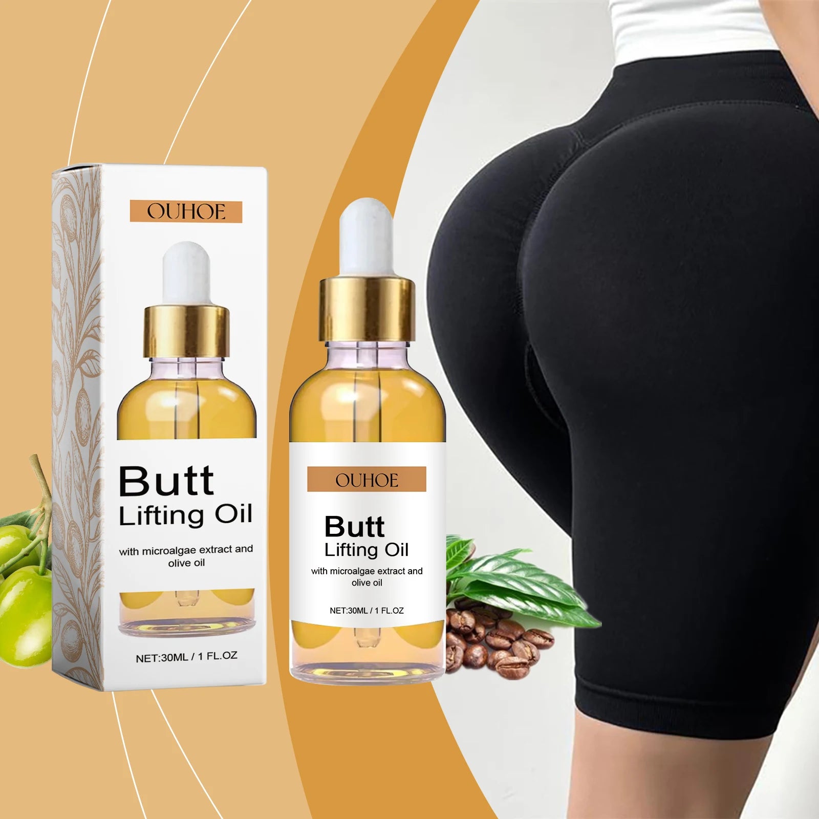 Hip Lifting Oil Buttock Lifting Oil Firming Nourishing Moisturize Tighten Shaper Bum Sexy Body Butt Massage Care Essential Oil Qme