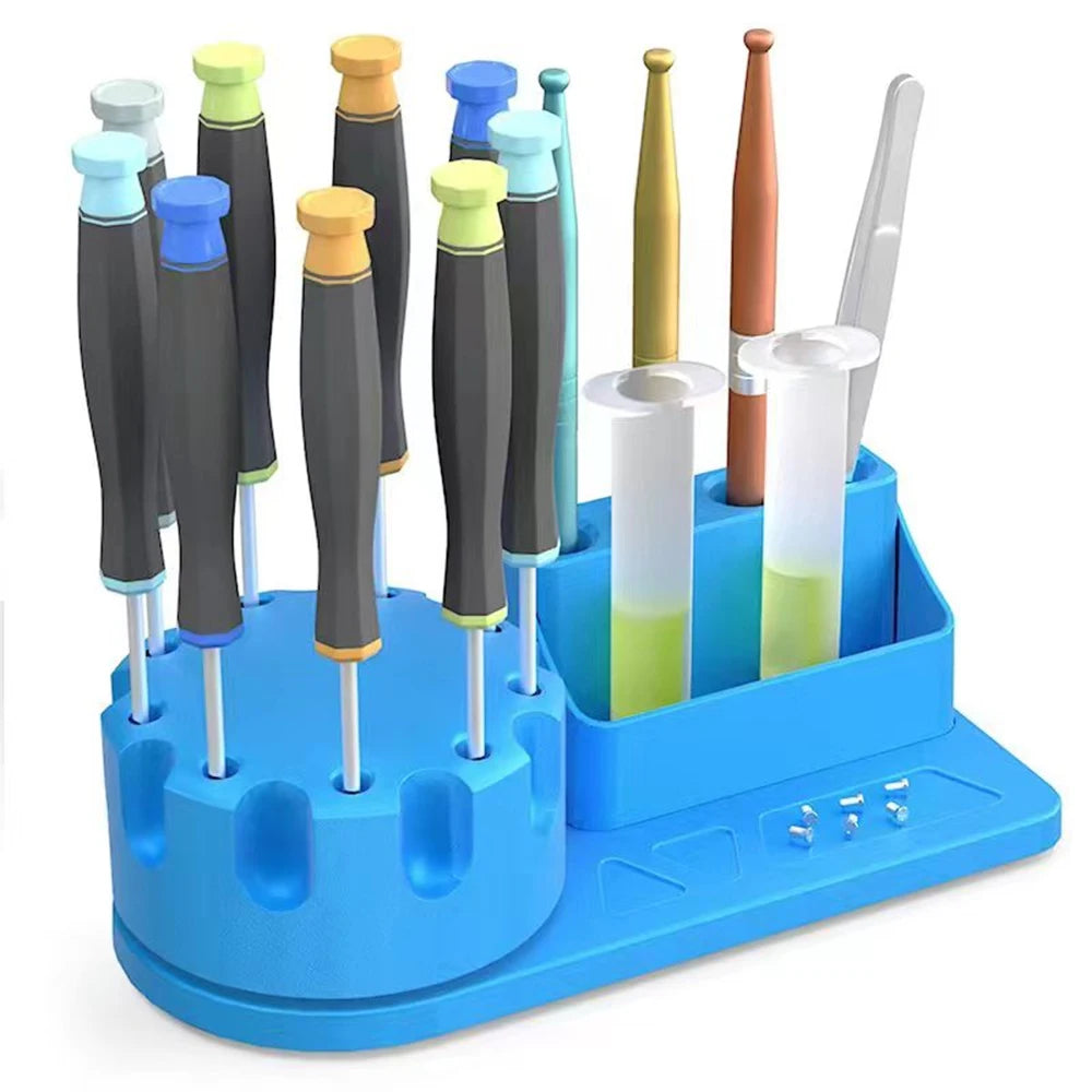 Multi-function Screwdriver Tweezers Storage Box Rotating 360 Tools Qme