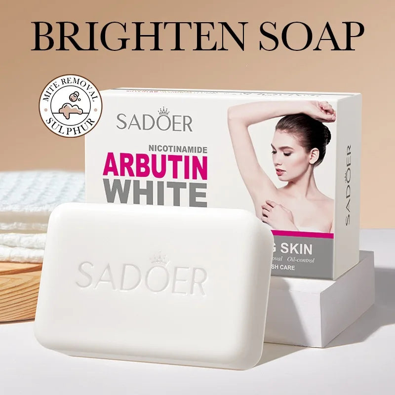 Kojic Acid Arbutin Brightening Skin Care Soap Deep Cleaning Bath Qme