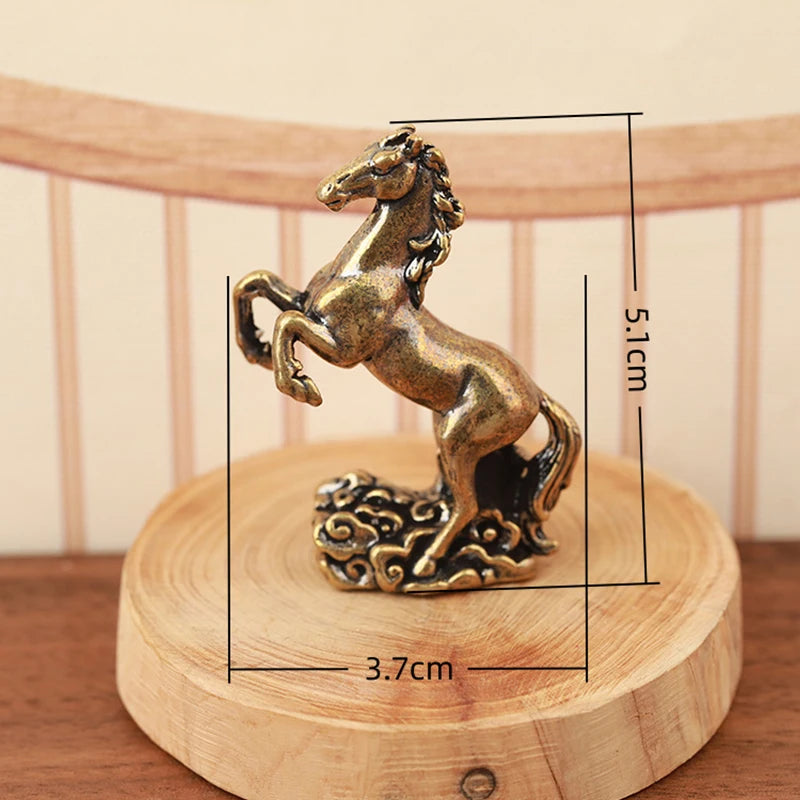 Horse Statue One Bronze Desktop Ornament Living Room Coffee Table Qme E one size