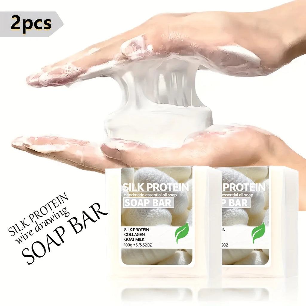 Silk Protein Drawing Soap Goat Milk Moisturizing Cleansing Collagen Qme Default Title