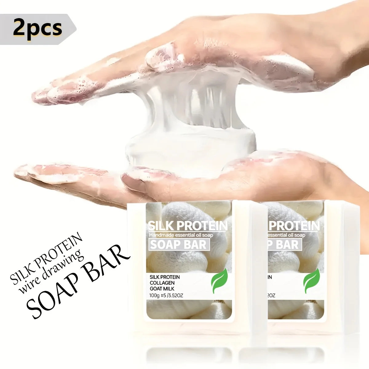 Silk Protein Drawing Soap Goat Milk Moisturizing Cleansing Collagen Qme Default Title