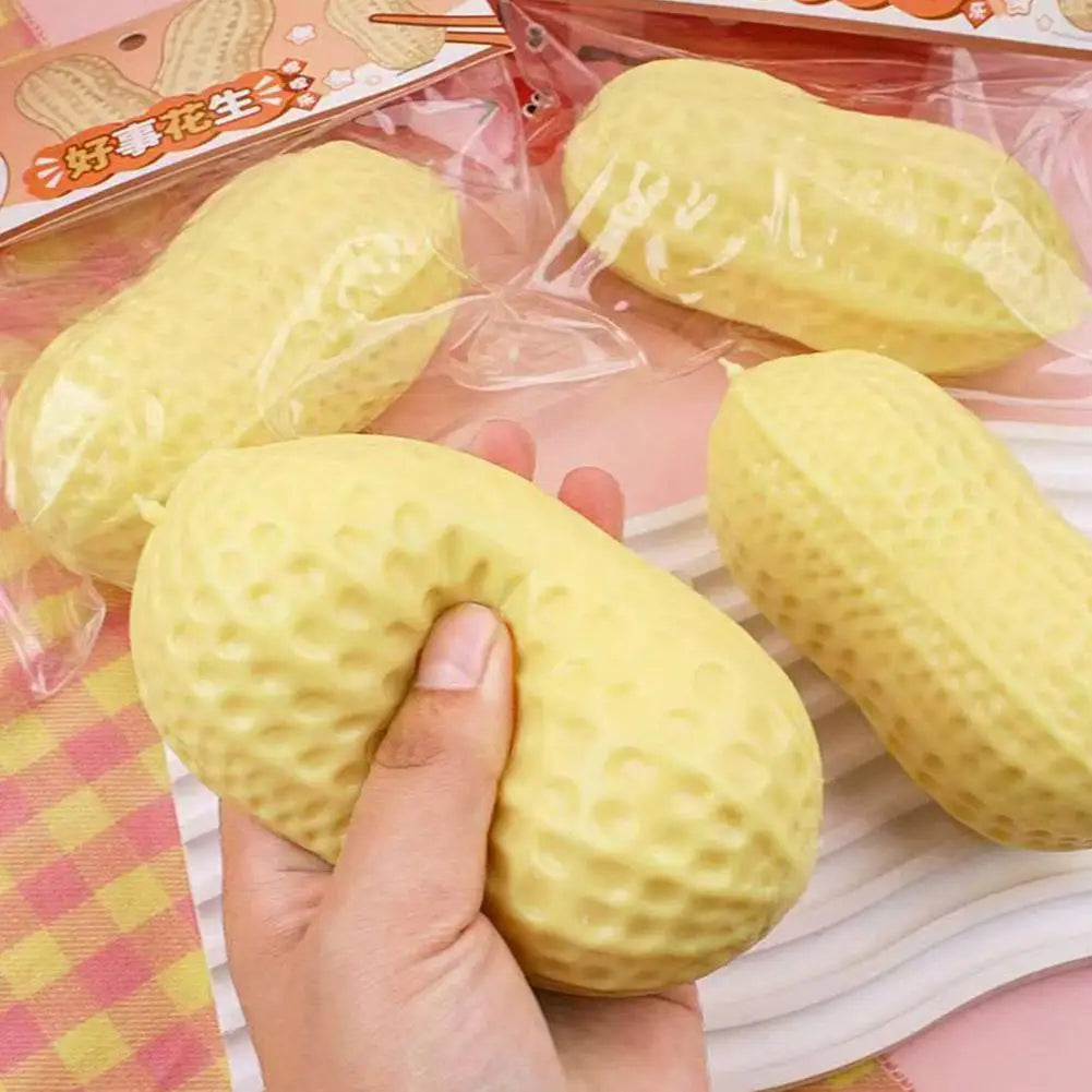 Simulated Peanut Squishy Toy Good Things Happen Stress Relief Soft Qme
