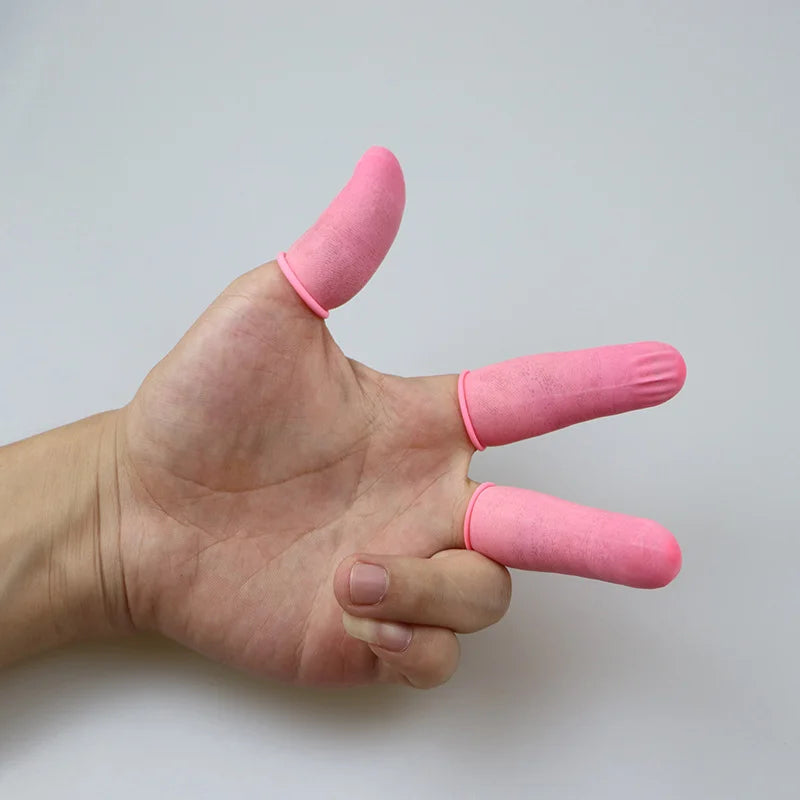 1PCS Disposable Anti-Static Black Smooth Finger Cots Dust-Free Cleanroom Industrial Beauty Gloves Qme