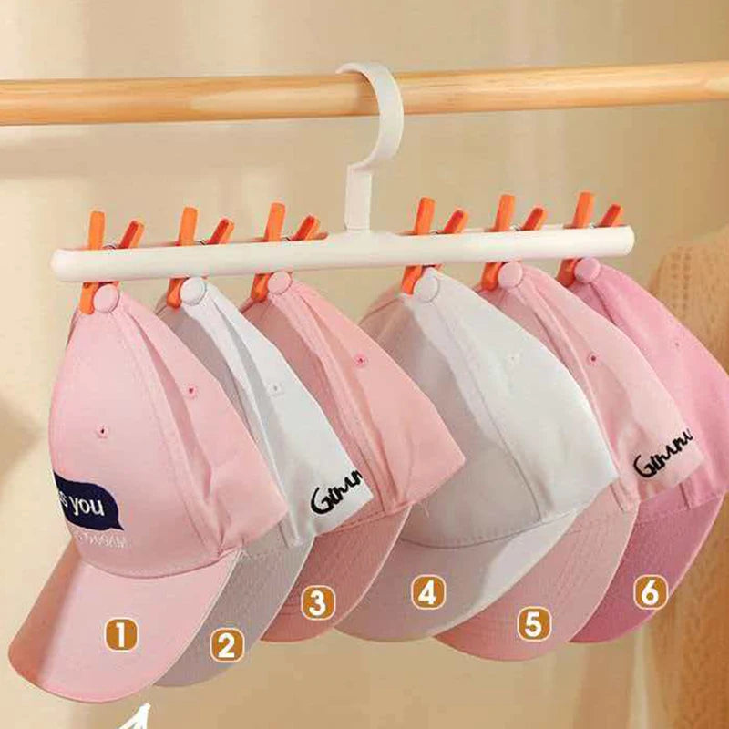 1 Household Multi-Clip Drying Rack for Socks, Student Dormitory Clothing Hanger, Pants Clips, Hat Storage Rack Qme