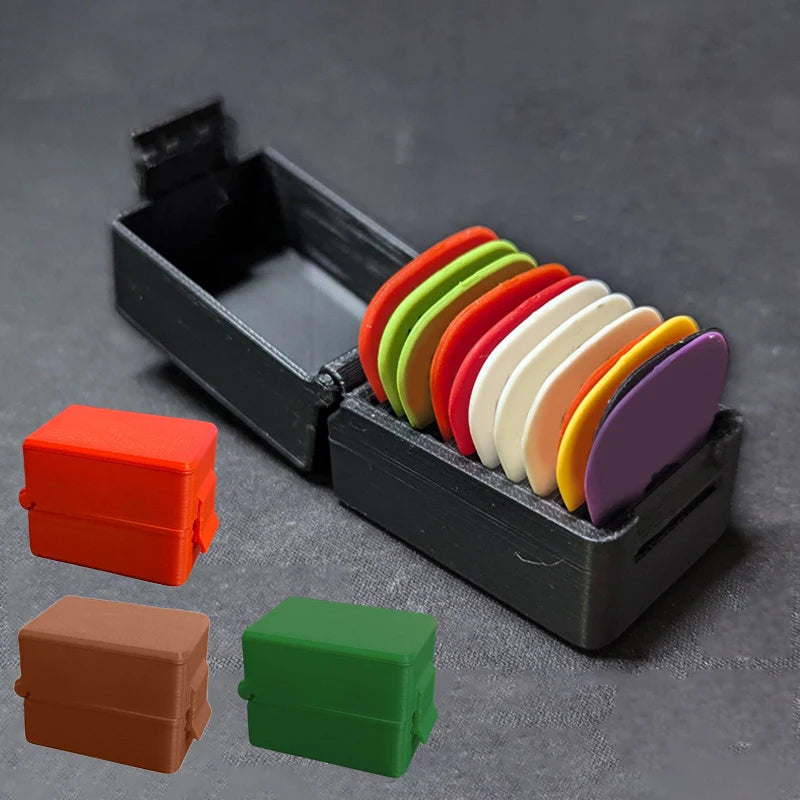 Lid Dustproof 10 Compartments Perfect Guitar Enthusiasts Pick Holder Qme