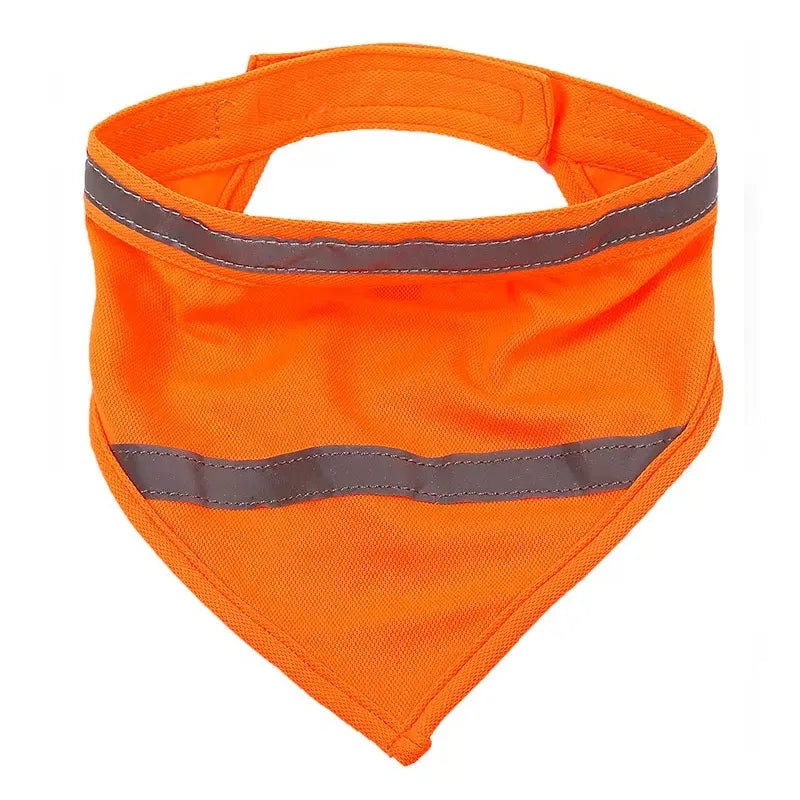 Pet triangle scarf with reflective strip for high visibility, suitable for small and medium-sized dogs to safely walk at night Qme YELLOW M