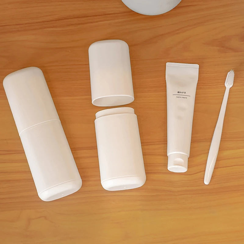 Portable Travel Toothbrush Holder Toothpaste Container Traveling Qme