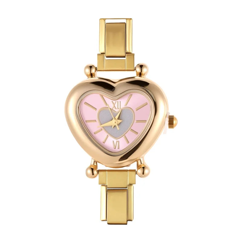 Wholesale Women's Men DIY Width Italian Elastic Charm Stainless Heart