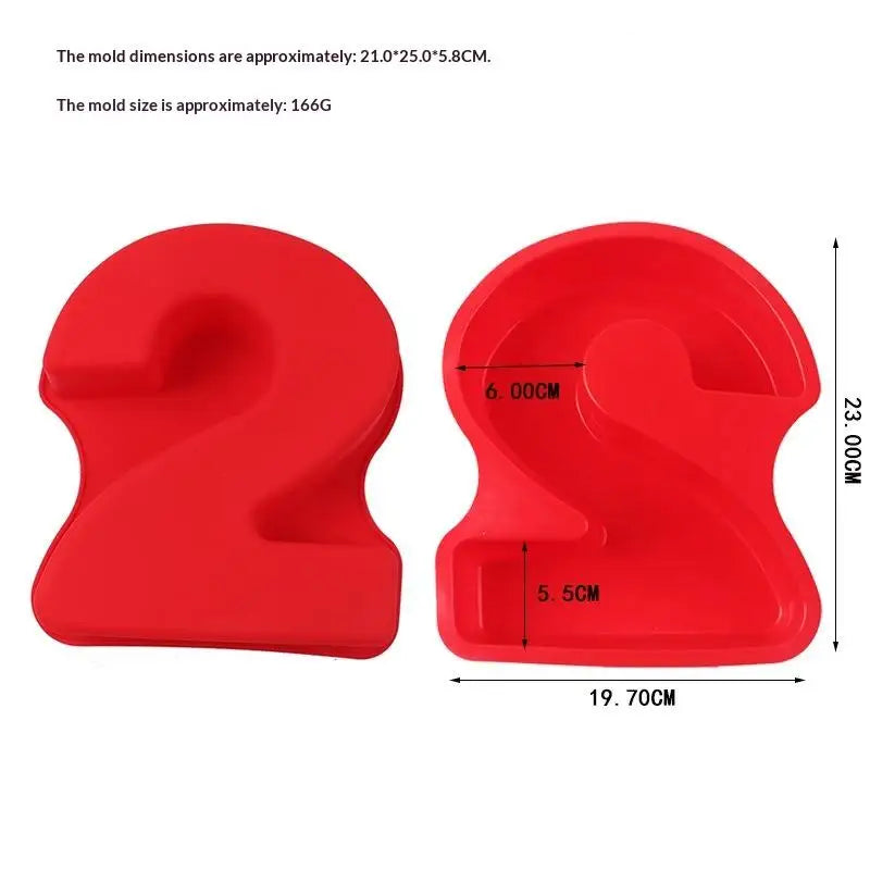 10 Inches Number Baking Moulds Large Silicone 3D Cake DIY Shape 0-9 Qme 2