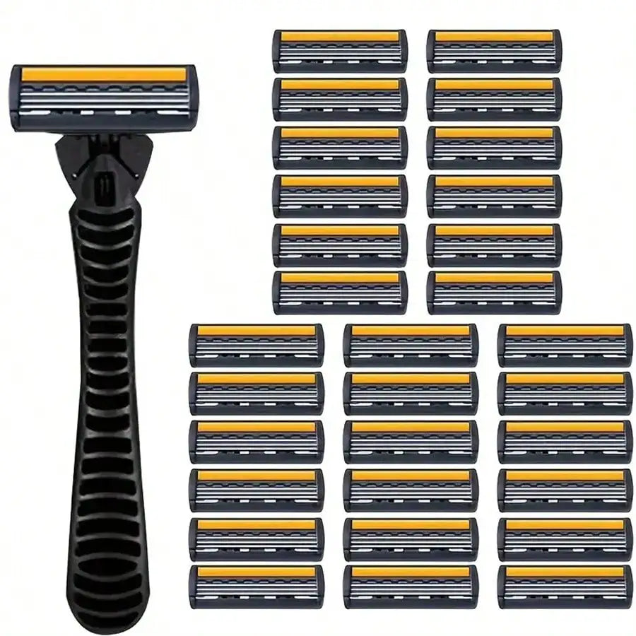Safe Shavers Manual Three-layer Blade Replacement Blades Hair Care Qme 30 blade heads