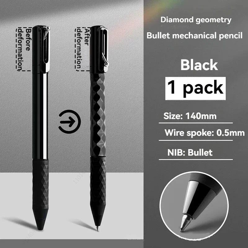 Retractable Ballpoint Gel Pens, 0.5mm Black Ink,Fast Dry,Smooth Writing Pen, High-End Series for Office School Supplies Qme 1 black pen