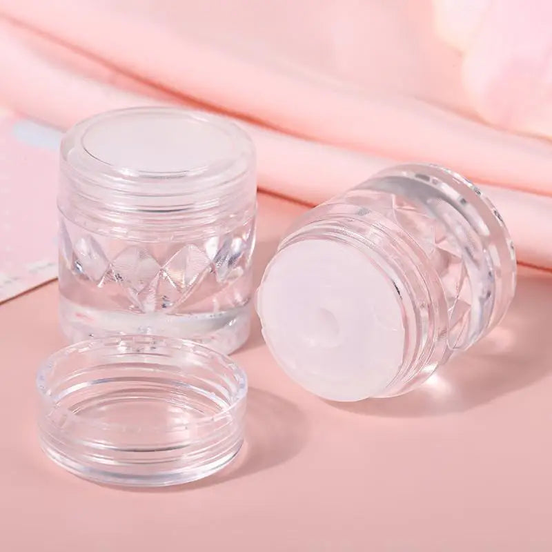2 Empty Sifter Jars Mesh Loose Powder Container Clear Cap Diy Qme