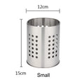 Stainless Steel Chopsticks Tube Tableware Bucket High-Capacity Kitchen Utensils Storage Round Hole Hollowed Out Drain Tube Qme s2