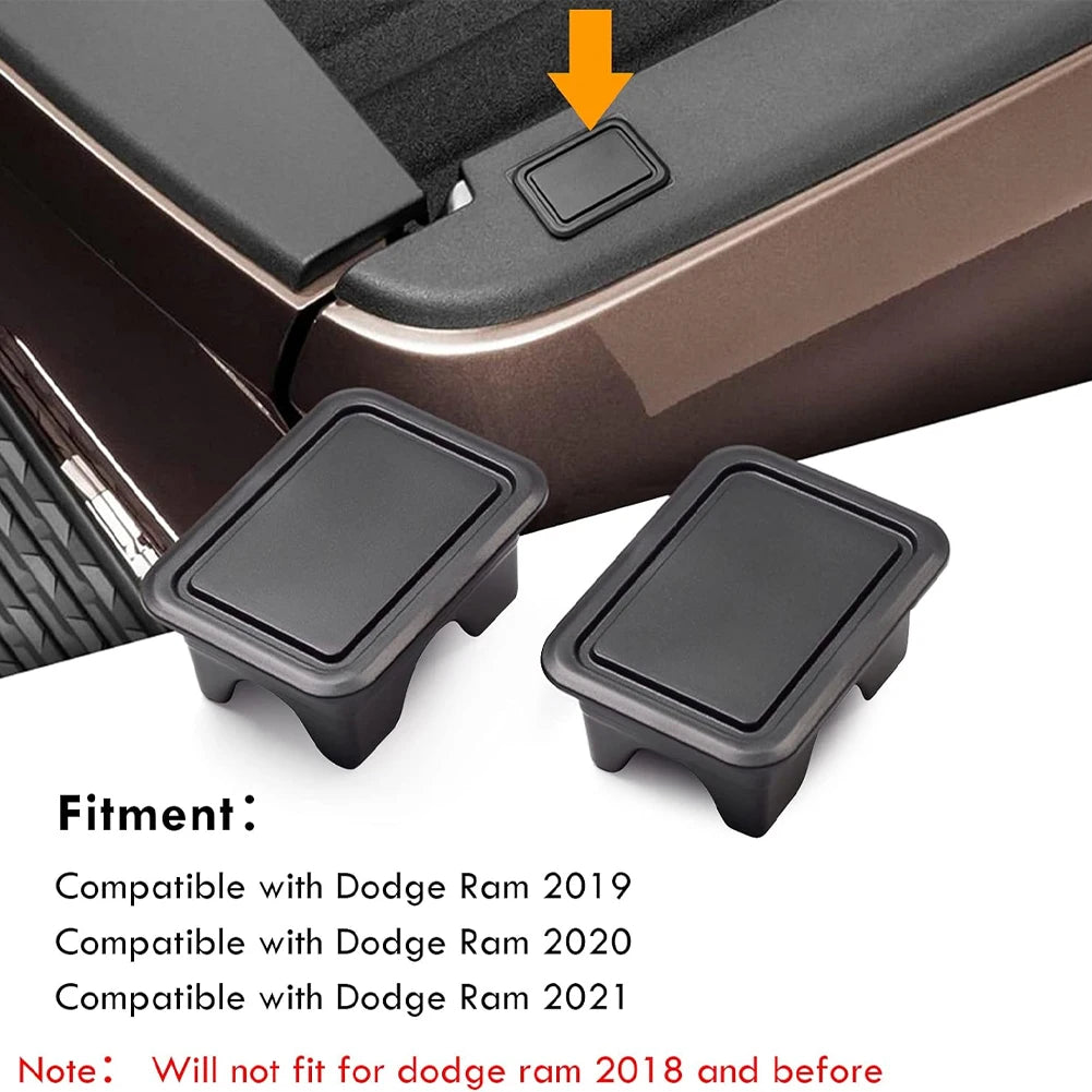 2 Sets Car Trunk Rear Bed Rail Stake Pocket Covers Rear Tail Hole Plugs Caps Car Bed Rail Stake Pocket Covers for Ram 2019-2024 Qme