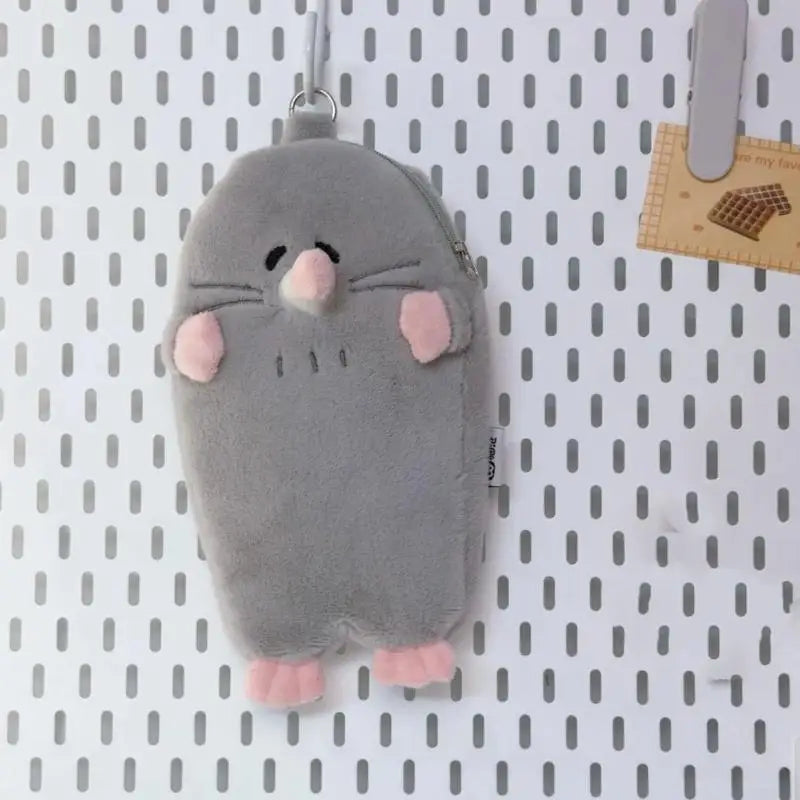 Large Capacity Pencil Case Office Stationery Box Cute Students Qme Gray