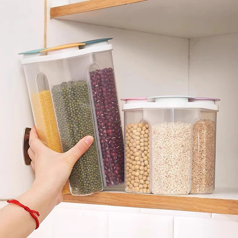 Four Grains Transparent Storage Crisper Kitchen Supplies Qme