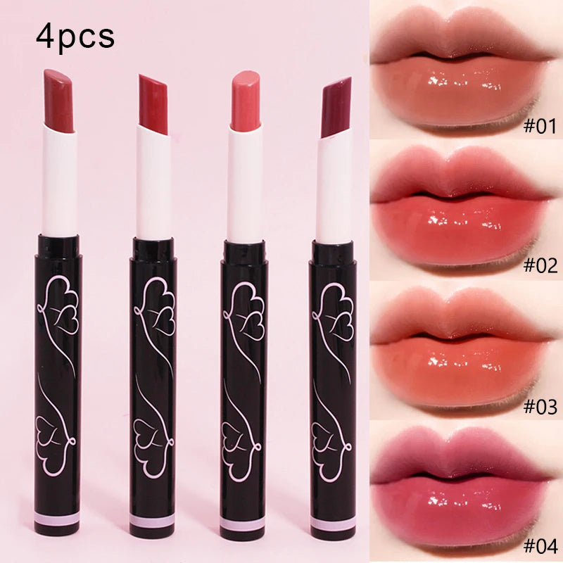 Vitality Girl Solid Lip Gloss Long Lasting Non Stick Cup Vibrant Qme 4pcs