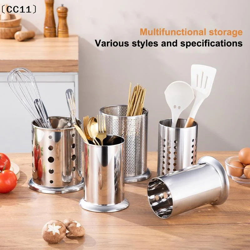Stainless Steel Cutlery Holder Chopstick Storage Organizer Container Qme