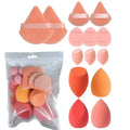 Makeup Sponge Velvet Cosmetic Blenders Finger Puff Foundation Puffs Qme 14Pcs Orange