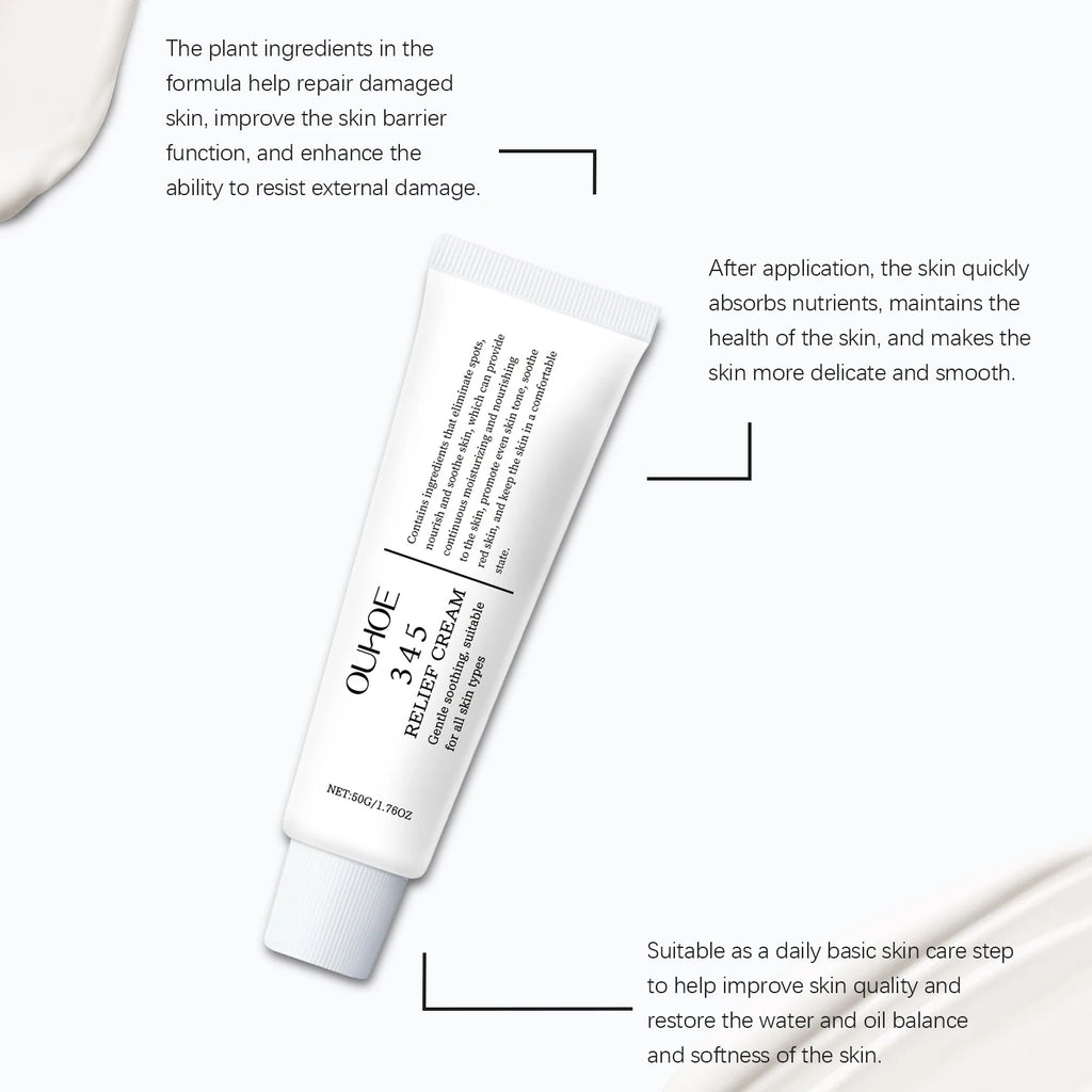 345 Relief Cream Hydrating Nourish The Skin Soothing Care Face Lifting Tightening Brighten Skin Tone Beauty Moisturizing Cream Qme
