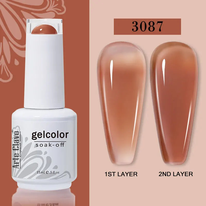 Arte Clavo Jelly Gel Polish Translucent Manicuring UV Nail Semi