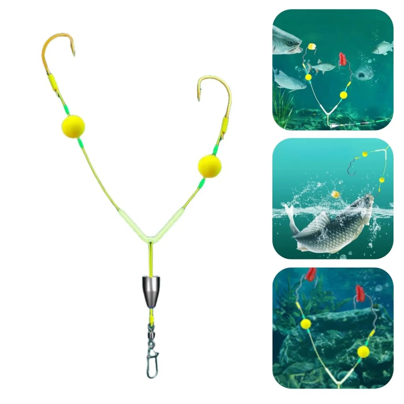 Flip The Fishing Hook Reverse Bottom Line Automatic Flip SHarp Barbed Fishhook for Carp Fishing Accessories Qme Orange