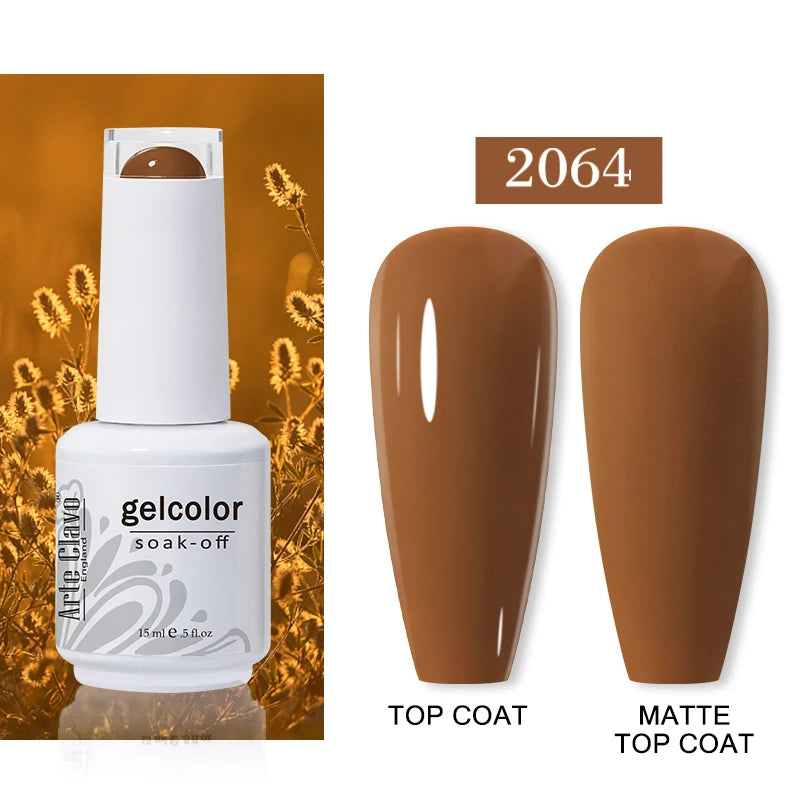Arte Clavo15ml Gel Nail Polish Art 65 Colors Colorful Soak Off UV