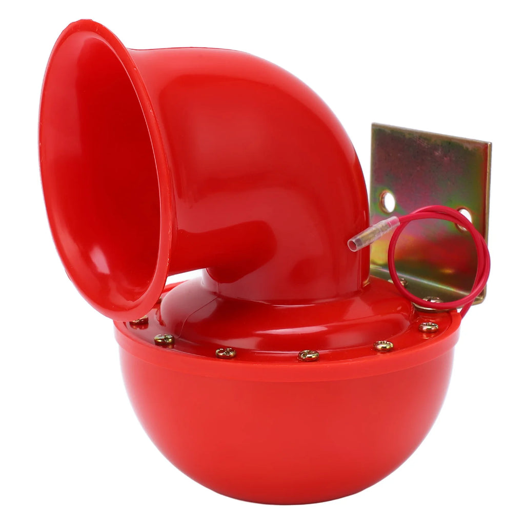 Air Horn Car Horn 150db Red Air Horn Electric Horn Cow Sound Metal Horn for Truck Train Boat Motorcycle Car Qme Red