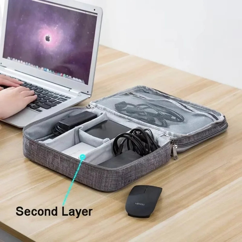Portable Travel Cable Organizer Case Cable Storage Bag Waterproof Digital Electronic Accessories Organizer for USB Charger Plug Qme