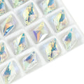 12Pcs Crystal 6320 Rhombus Pendant Glass Austria Loose Beads Charms Rhinestones for DIY Earring Necklace Jewelry Accessories Qme 001AB 12x19mm-12pcs