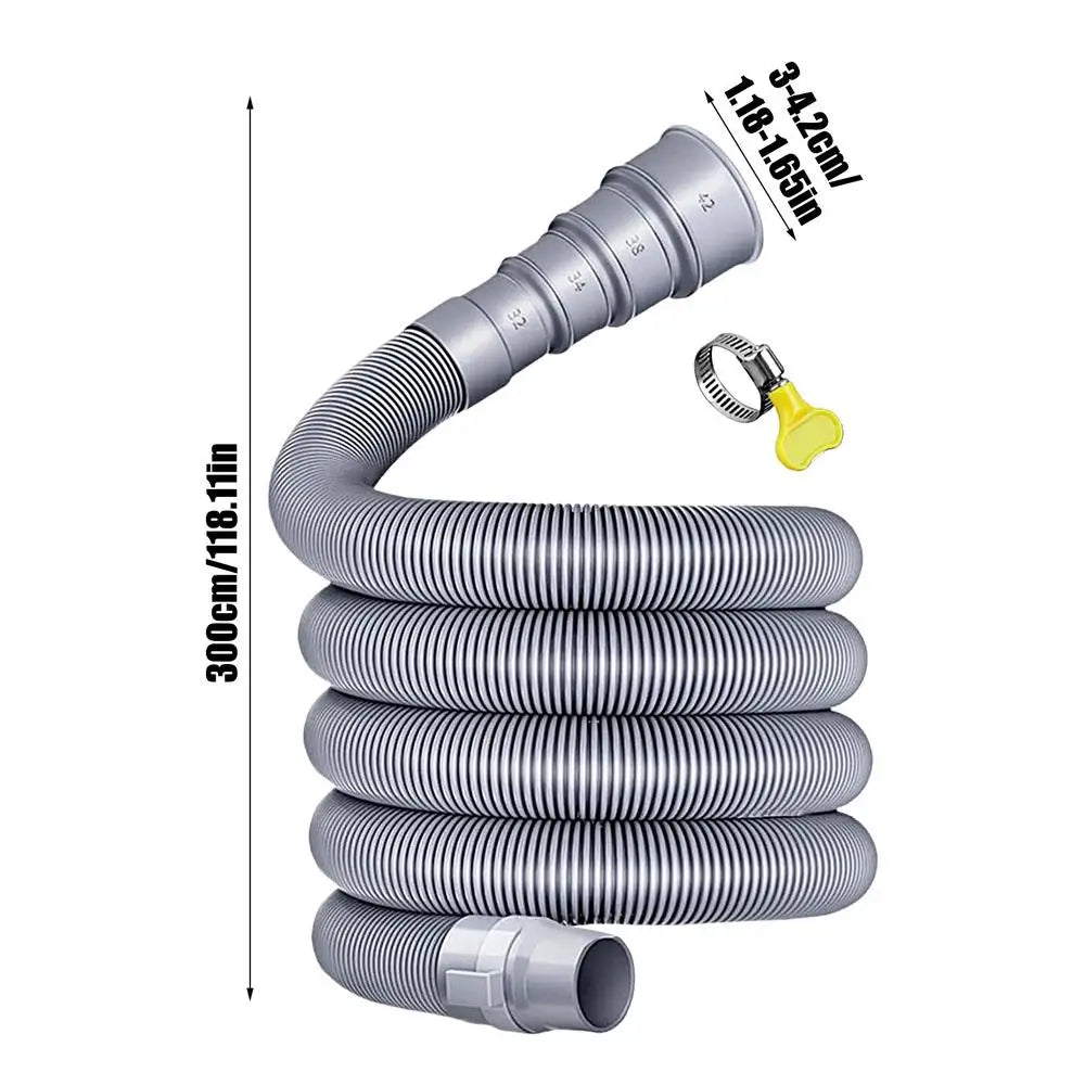 3 4 5m Caravan Sewer Pipe Foldable RV Trailer Hose Adjustable Adapter Qme 3 meters