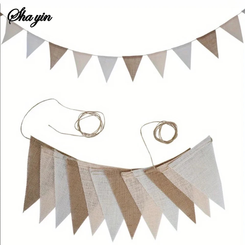DIY Birthday Banner Multicolor Triangles Flags Hanging Pennant Decor Party Favor Home Decoration Wedding Qme