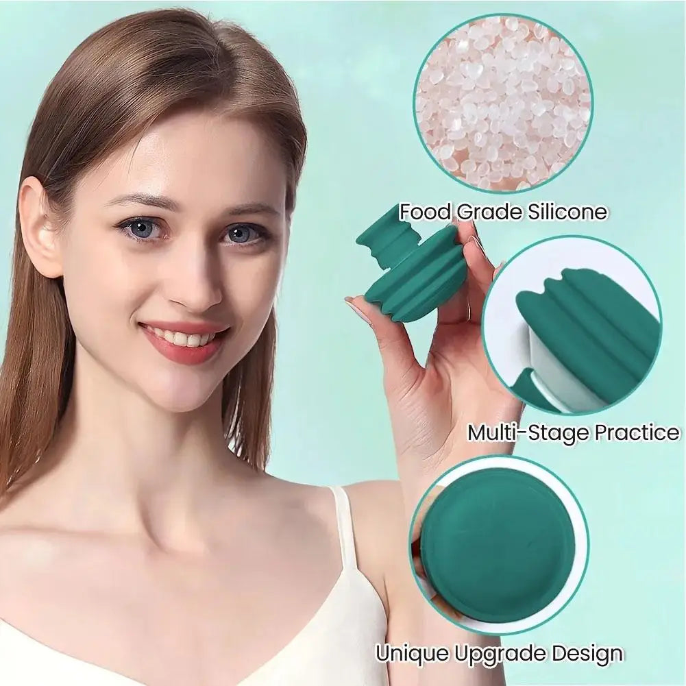 V Shape Pink Jaw Face Neck Toning Exerciser Face Lift Skin Firming Cute Portable Smooth Wrinkle Mouth Exercise Face Trainer Tool Qme