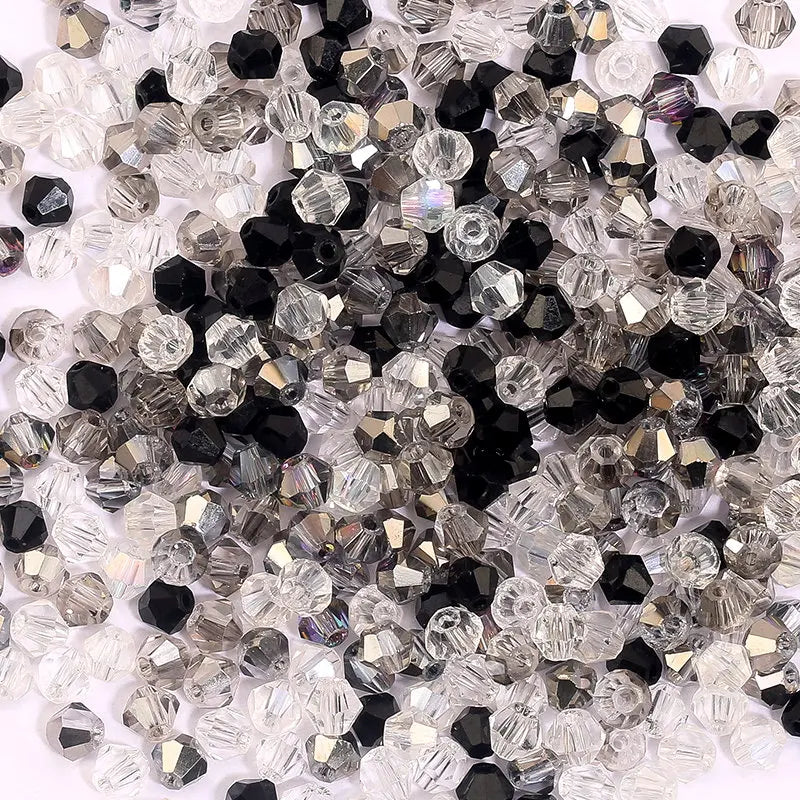 Glass Beads Bicone Shaped Faceted Crystal Jewelry Making Bracelet
