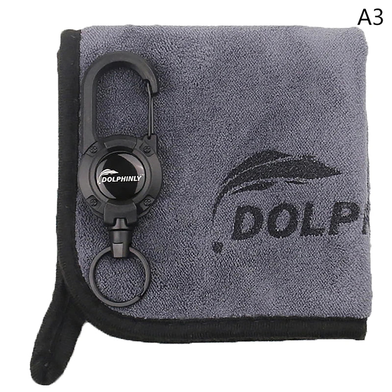 Portable Buckle Fishing Towel Thickened Anti Slip Hand Wiping Qme A3