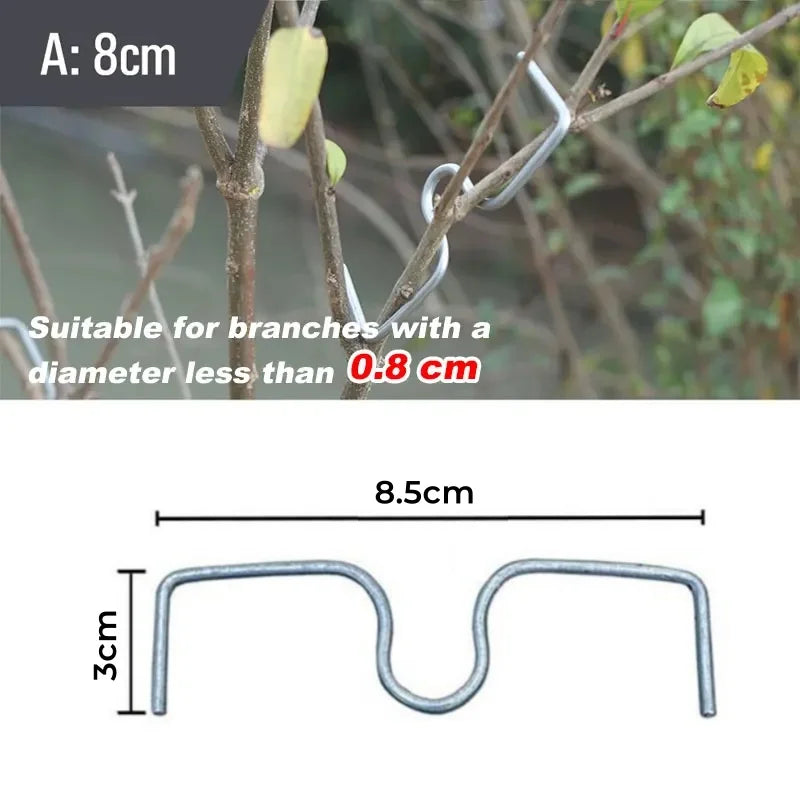 10/30Pcs Fruit Tree Branch Shape Fixator M-Type Branch Trainer Angle Benders Reusable Fruit Tree Support Holder Vine Trainers Qme A-8cm 30Pcs