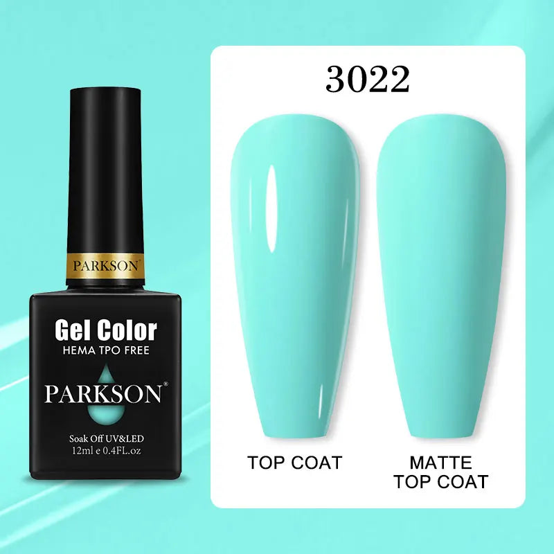 Parkson Colorful Nail Gel Polish Lacquer Soak Off UV LED Long Lasting Qme 3022